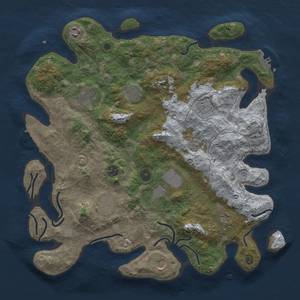 Thumbnail Rust Map: Procedural Map, Size: 4000, Seed: 1777, 18 Monuments