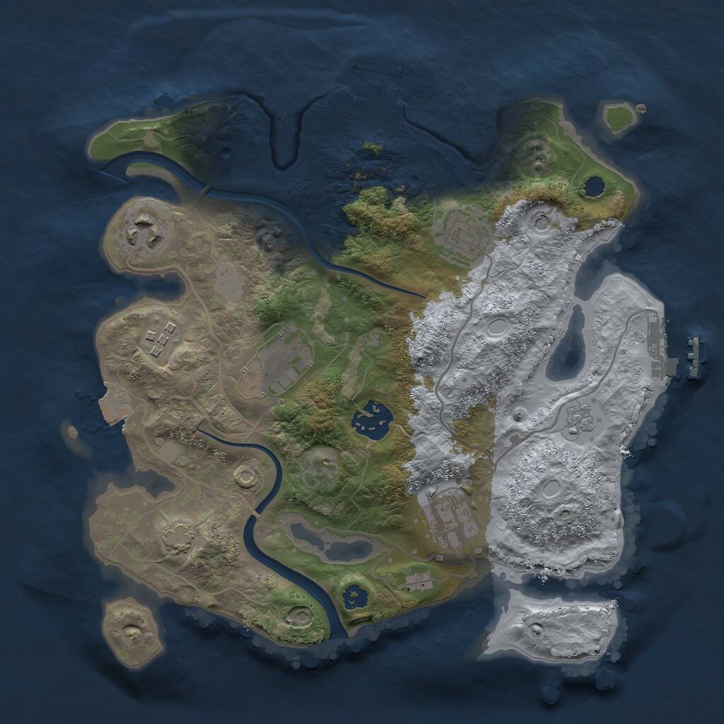 Rust Map: Procedural Map, Size: 2850, Seed: 723, 12 Monuments