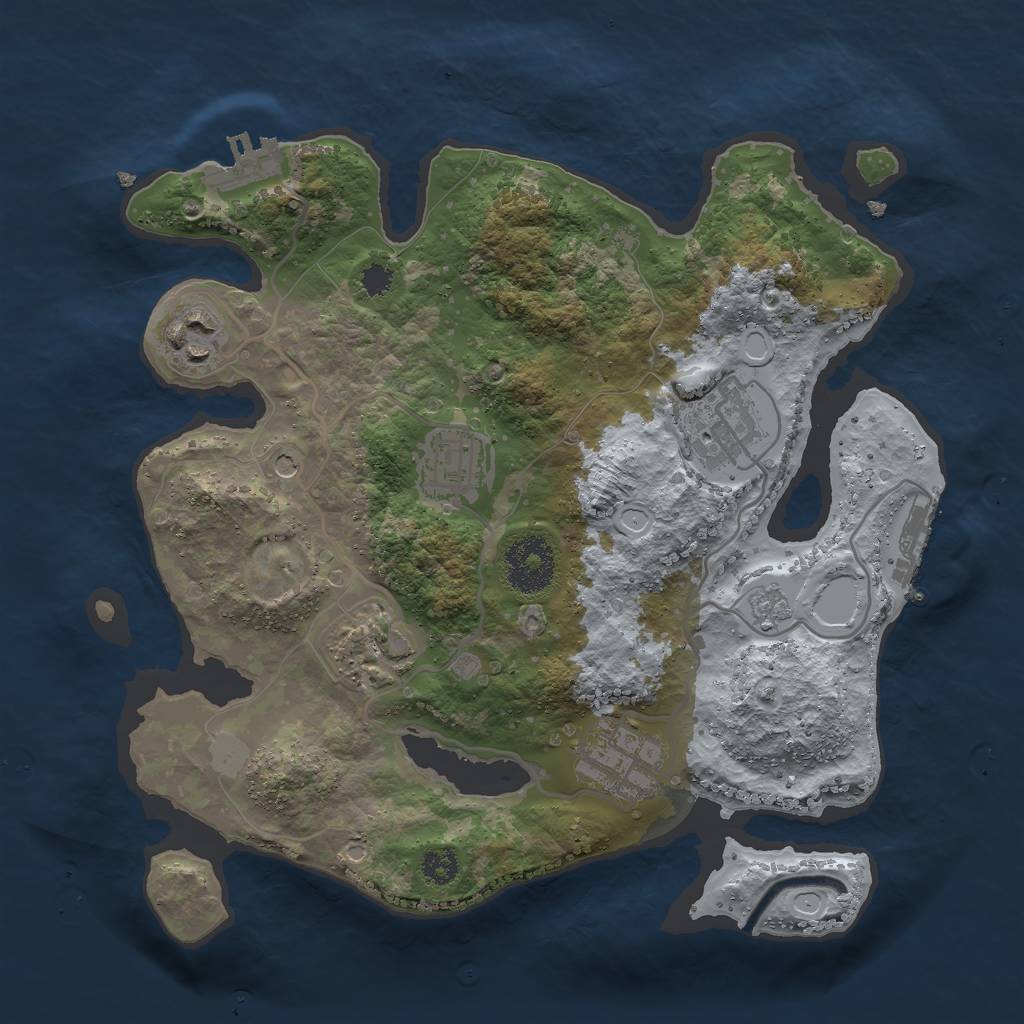 Rust Map: Procedural Map, Size: 2850, Seed: 723, 14 Monuments