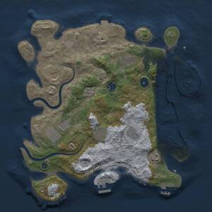 Thumbnail Rust Map: Procedural Map, Size: 3500, Seed: 1708982834, 14 Monuments