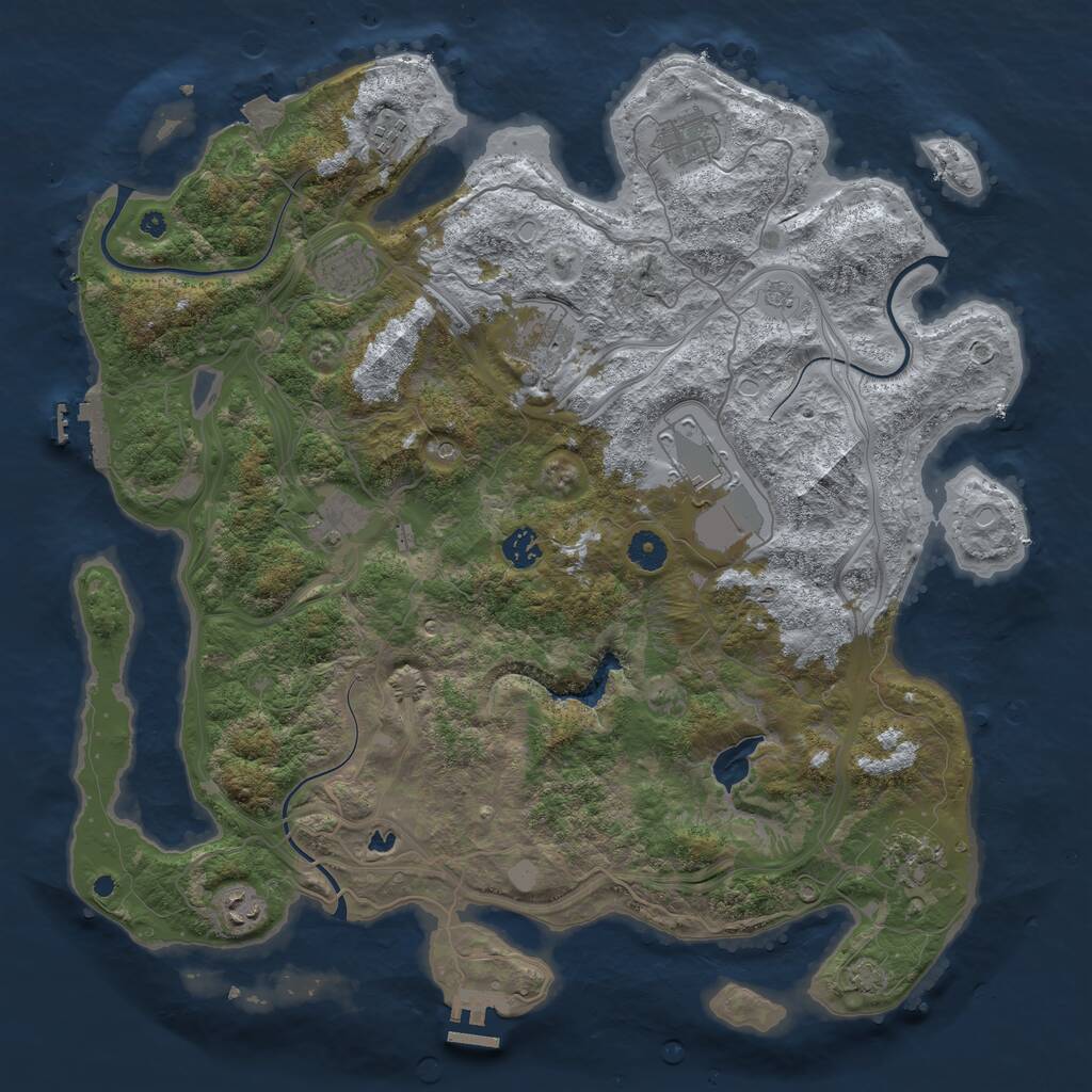 Rust Map: Procedural Map, Size: 4260, Seed: 4252, 15 Monuments