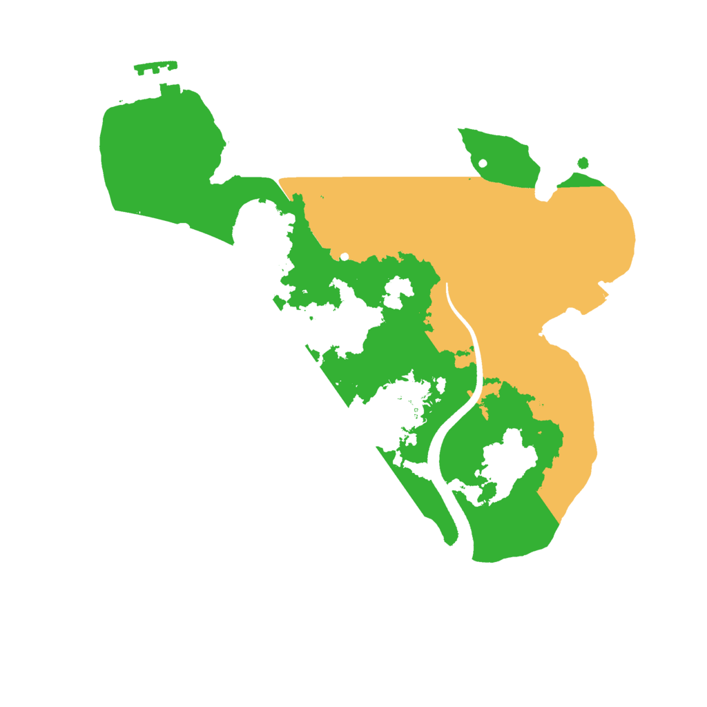 Biome Rust Map: Procedural Map, Size: 2500, Seed: 1988474