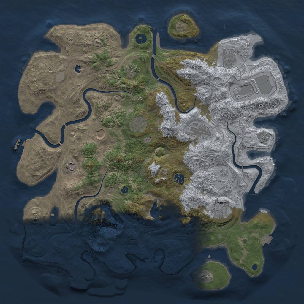 Rust Map: Procedural Map, Size: 4250, Seed: 69730089, 15 Monuments