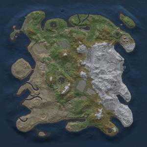 Thumbnail Rust Map: Procedural Map, Size: 3500, Seed: 1763612801, 19 Monuments