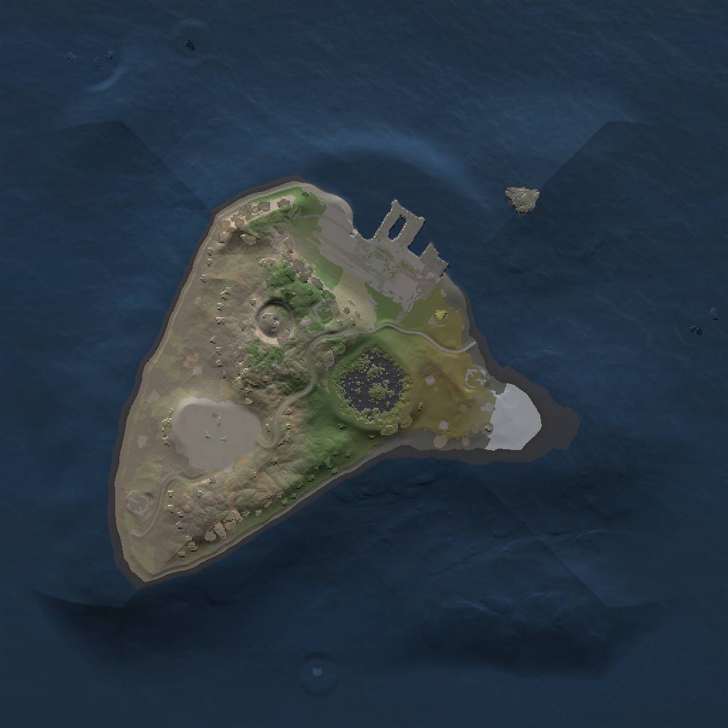 Rust Map: Procedural Map, Size: 1200, Seed: 215, 4 Monuments