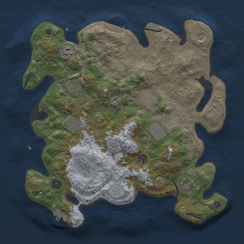 Rust Map: Procedural Map, Size: 3700, Seed: 89905062, 19 Monuments