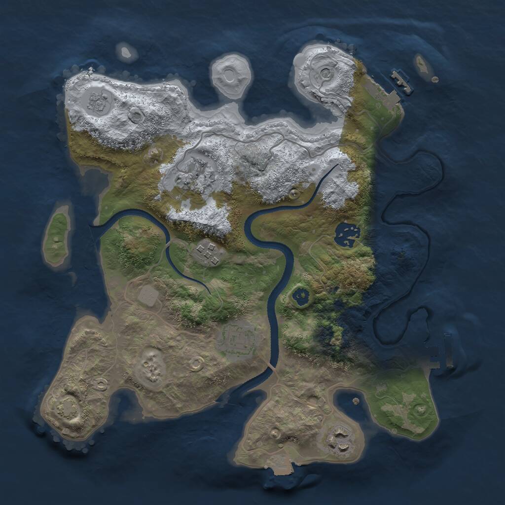 Rust Map: Procedural Map, Size: 3000, Seed: 686733111, 11 Monuments