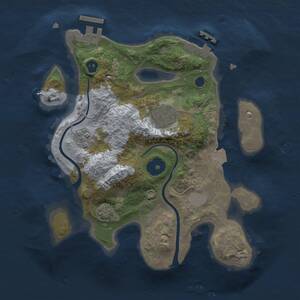 Thumbnail Rust Map: Procedural Map, Size: 2500, Seed: 91, 6 Monuments