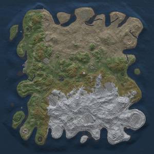 Thumbnail Rust Map: Procedural Map, Size: 4350, Seed: 55000, 20 Monuments