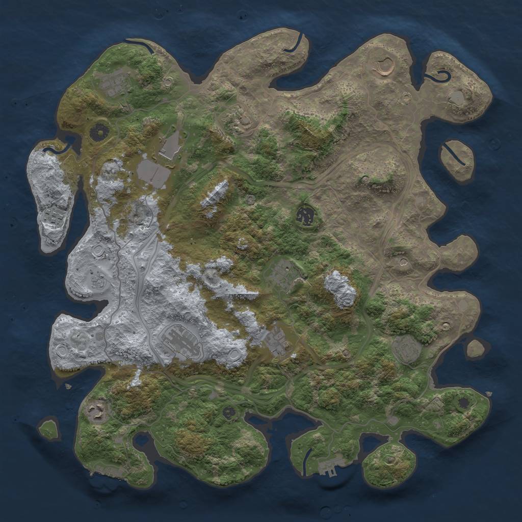 Rust Map: Procedural Map, Size: 4250, Seed: 1575731115, 20 Monuments