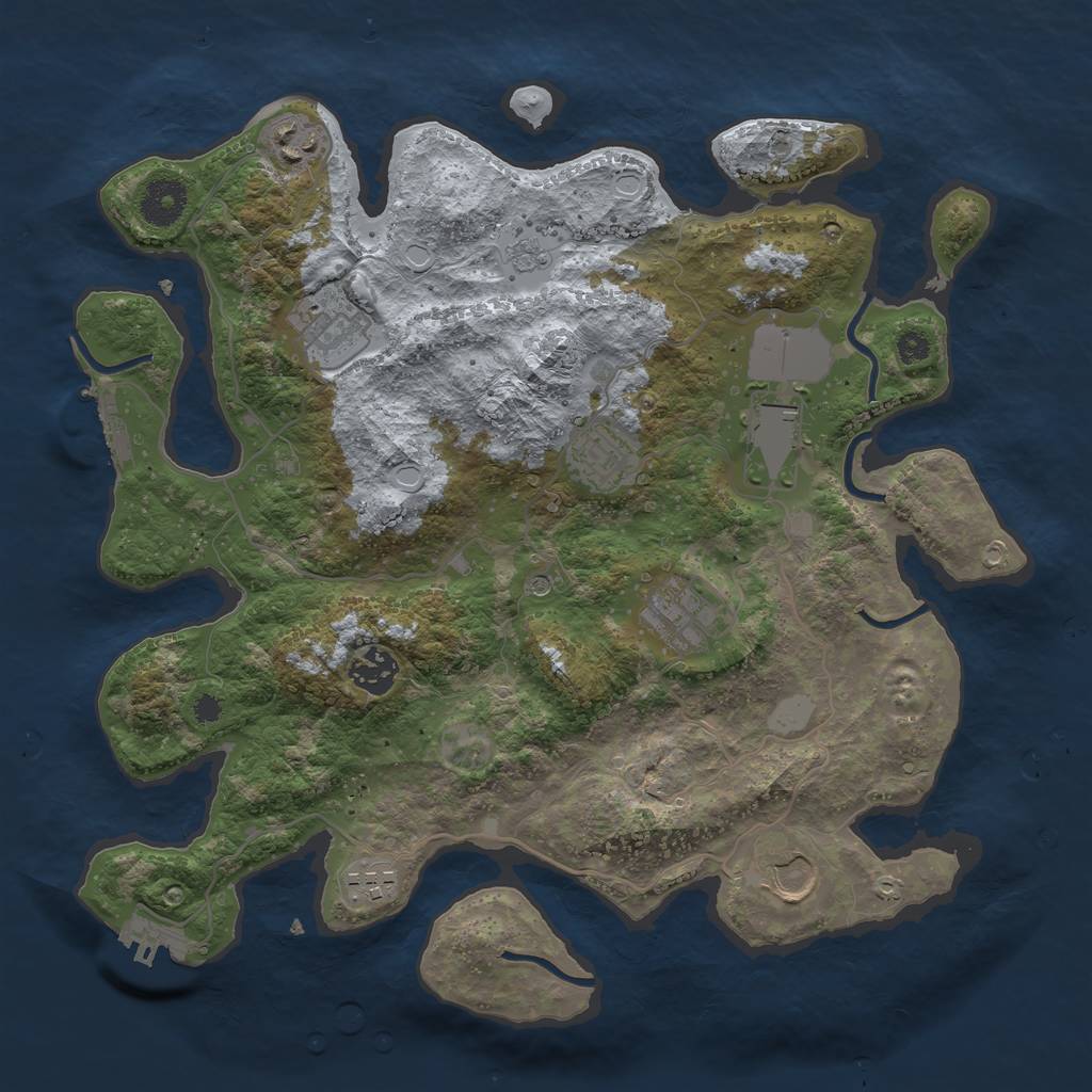 Rust Map: Procedural Map, Size: 3500, Seed: 20220920, 17 Monuments