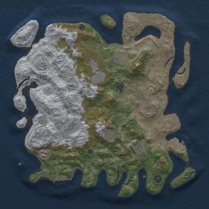 Thumbnail Rust Map: Procedural Map, Size: 4000, Seed: 617173013, 19 Monuments