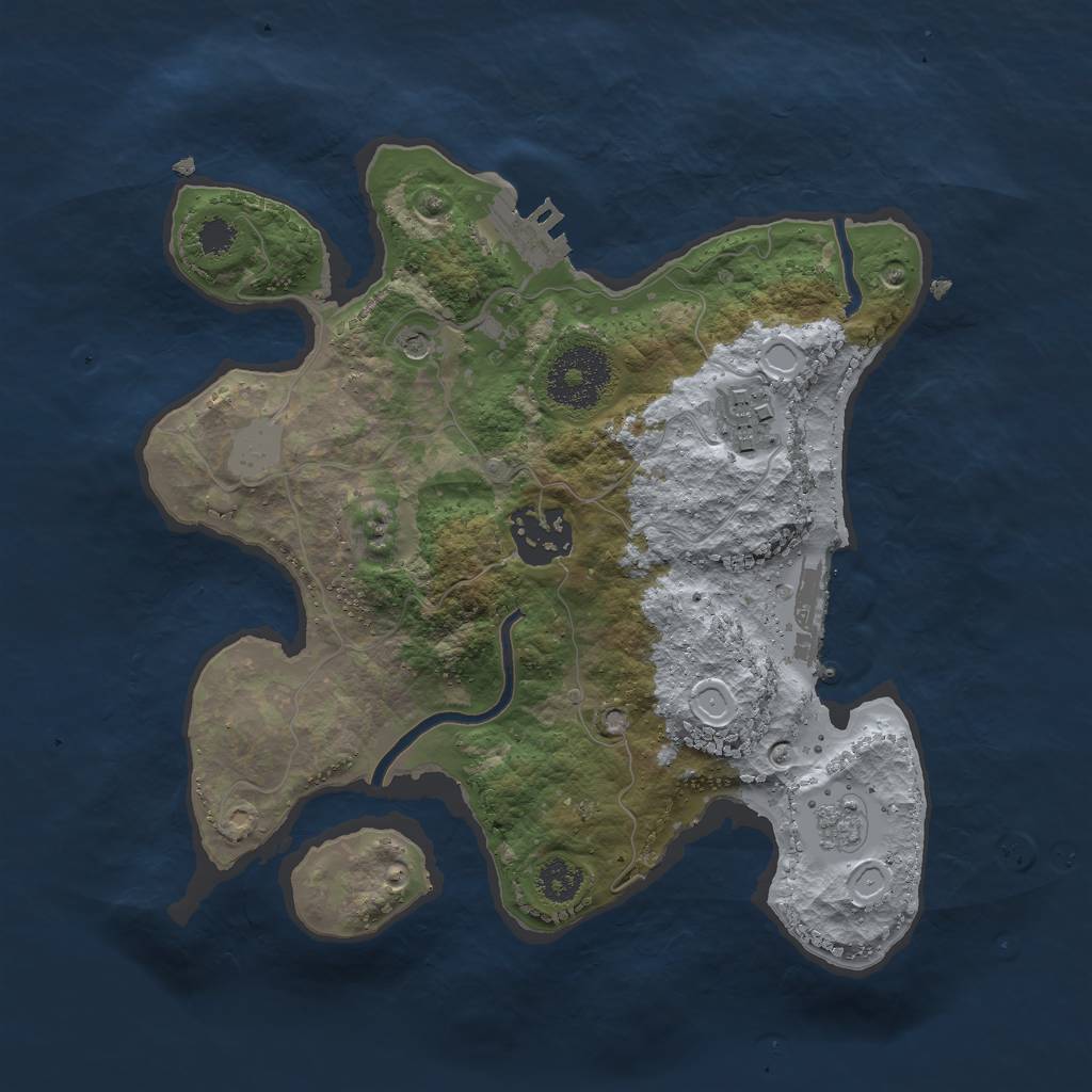 Rust Map: Procedural Map, Size: 2600, Seed: 2239341, 11 Monuments