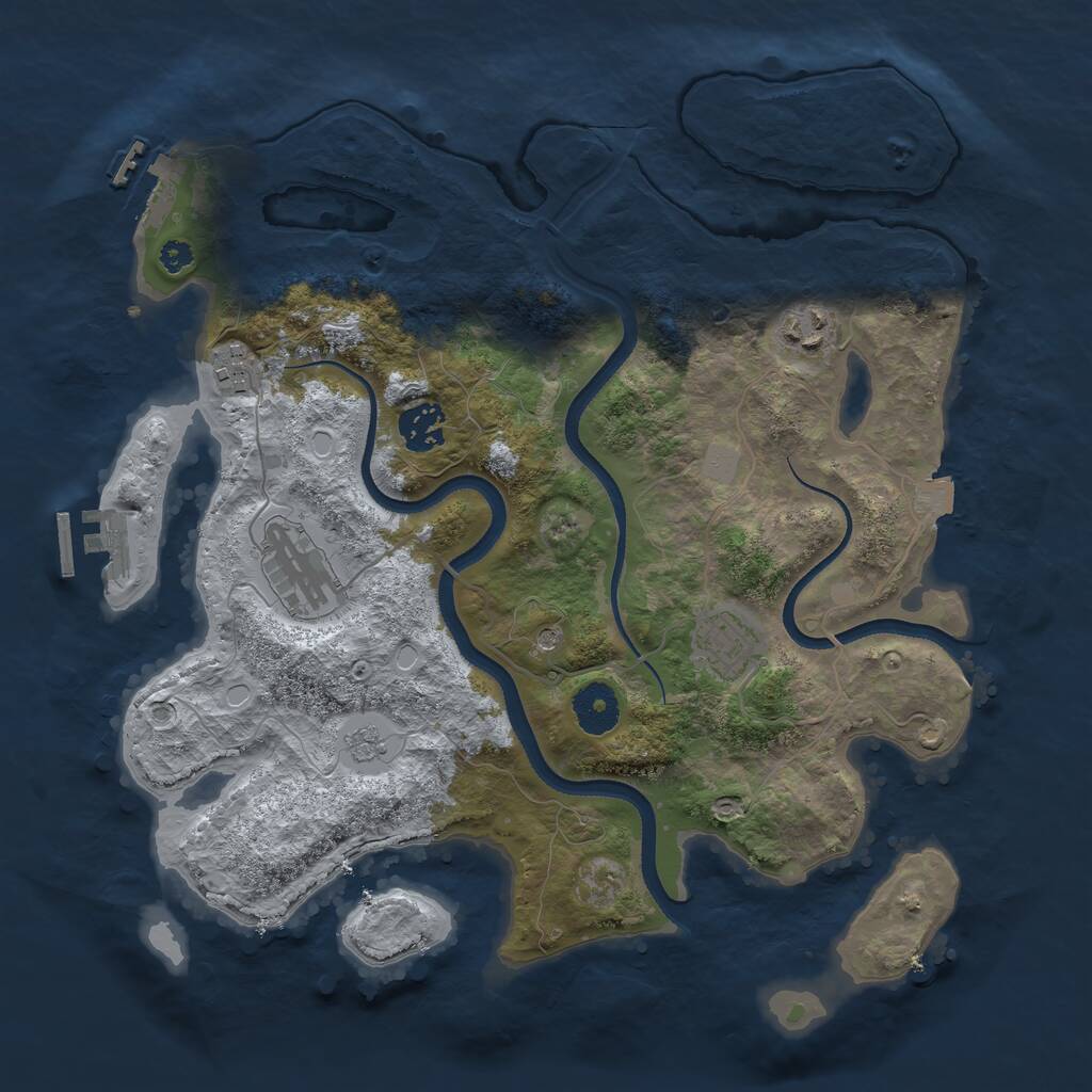 Rust Map: Procedural Map, Size: 3400, Seed: 422070973, 10 Monuments