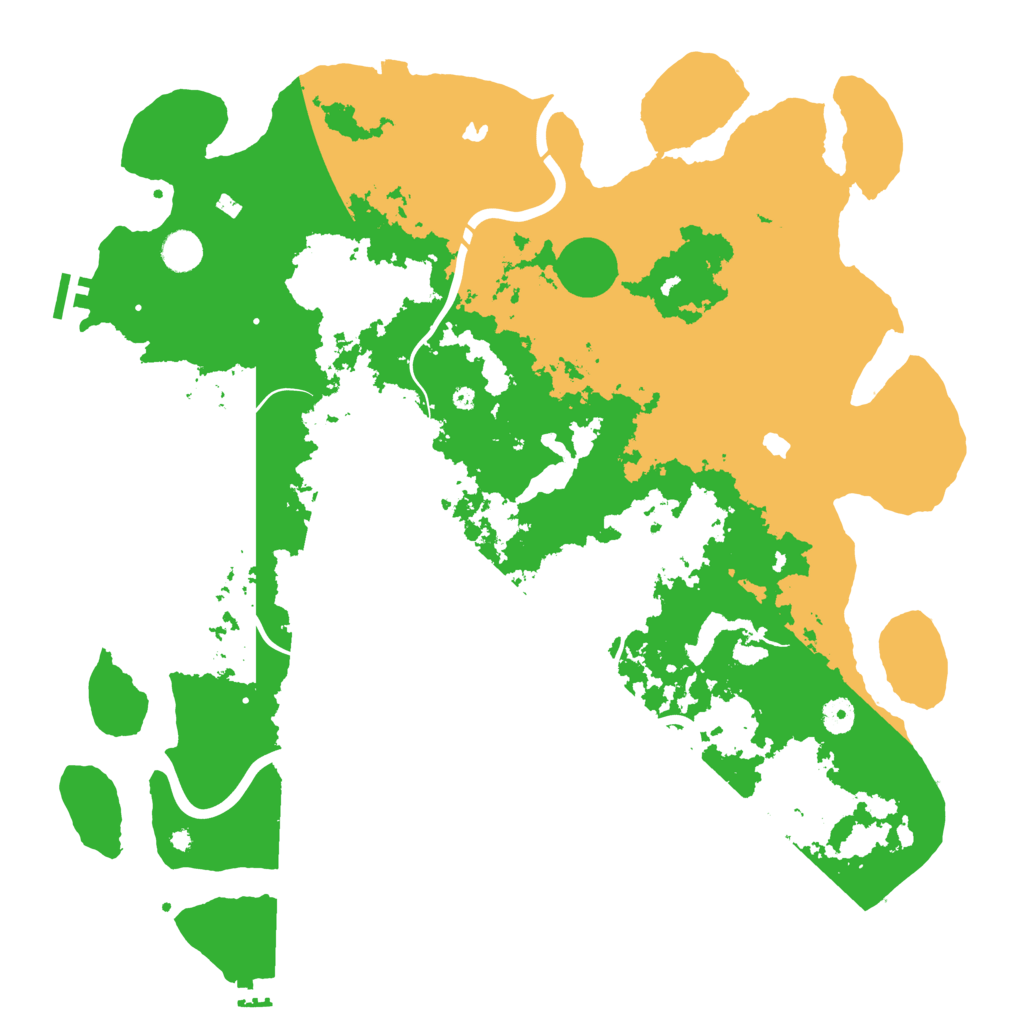 Biome Rust Map: Procedural Map, Size: 4500, Seed: 84586184