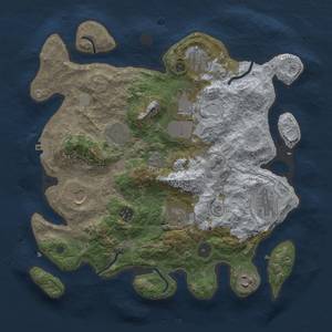 Thumbnail Rust Map: Procedural Map, Size: 3500, Seed: 82248, 17 Monuments