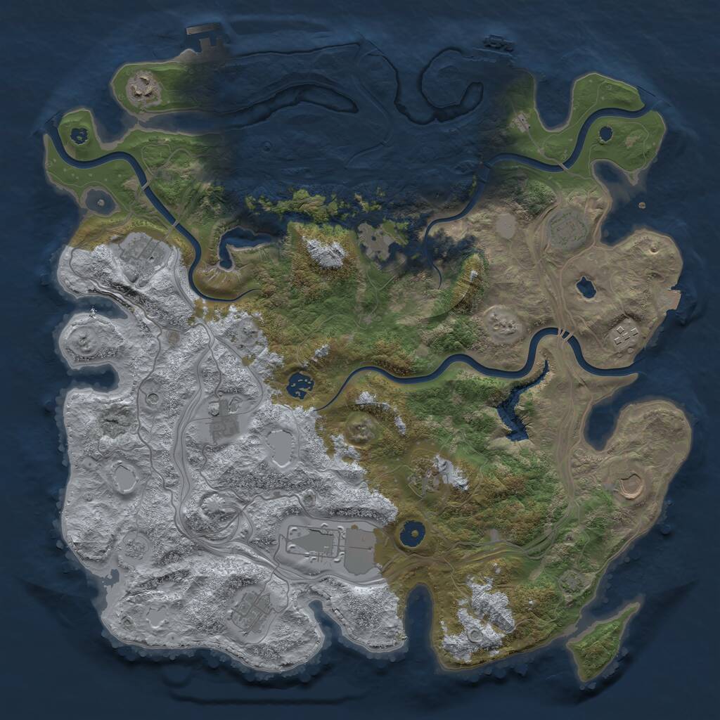 Rust Map: Procedural Map, Size: 4250, Seed: 685940, 17 Monuments
