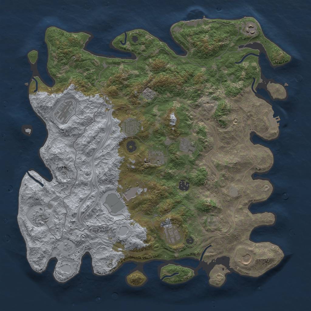 Rust Map: Procedural Map, Size: 4250, Seed: 981242, 20 Monuments