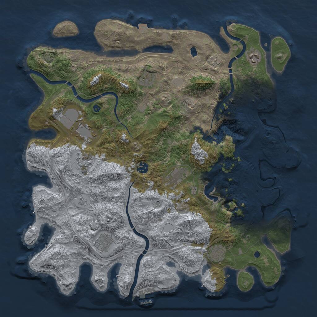 Rust Map: Procedural Map, Size: 4250, Seed: 626273, 15 Monuments