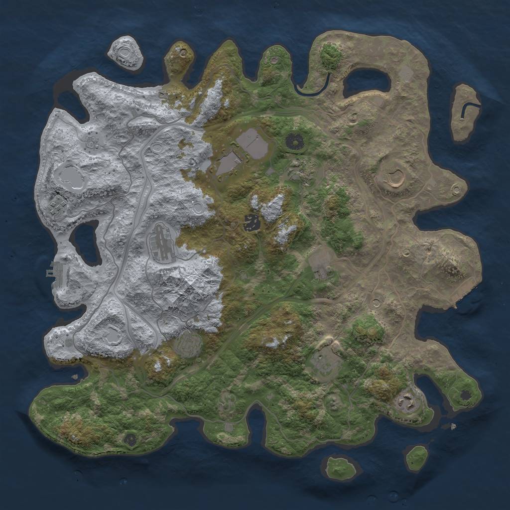 Rust Map: Procedural Map, Size: 4250, Seed: 1590393372, 19 Monuments