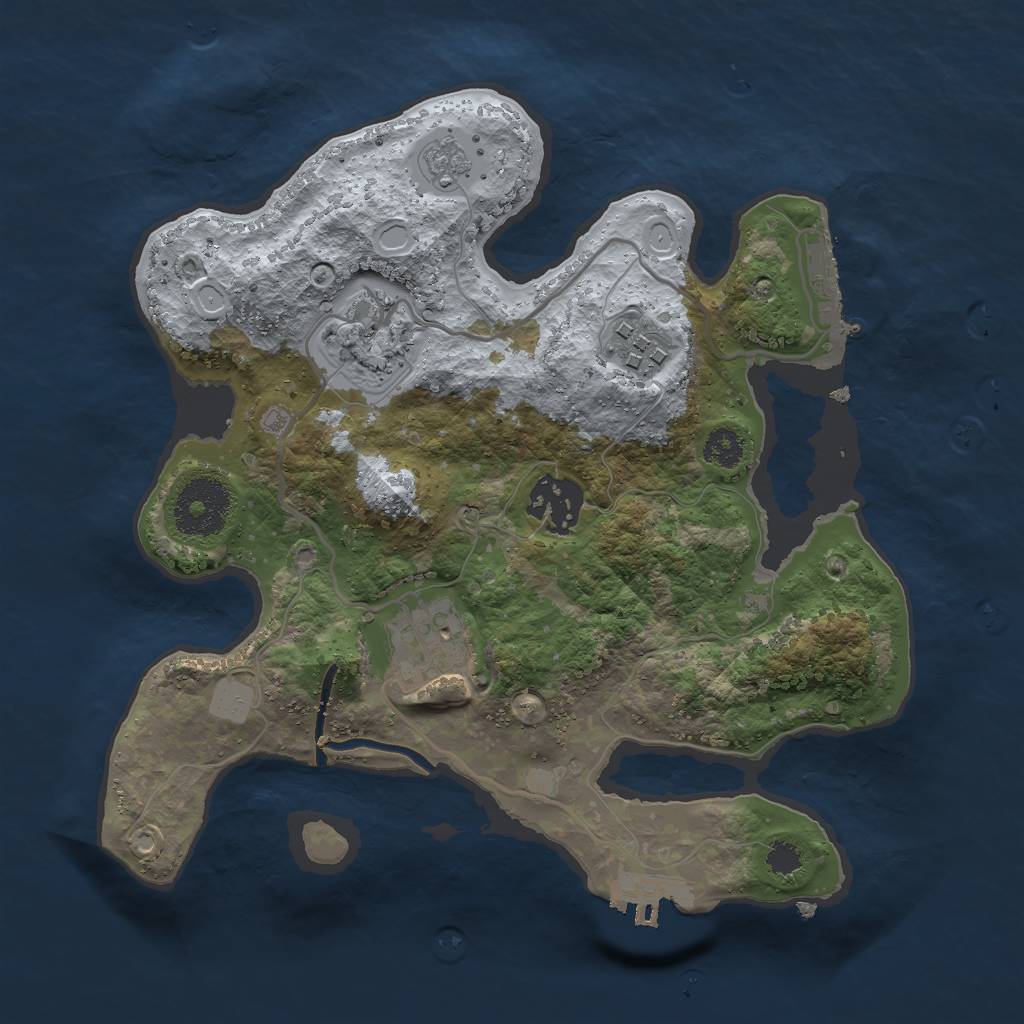 Rust Map: Procedural Map, Size: 2700, Seed: 1986118061, 12 Monuments