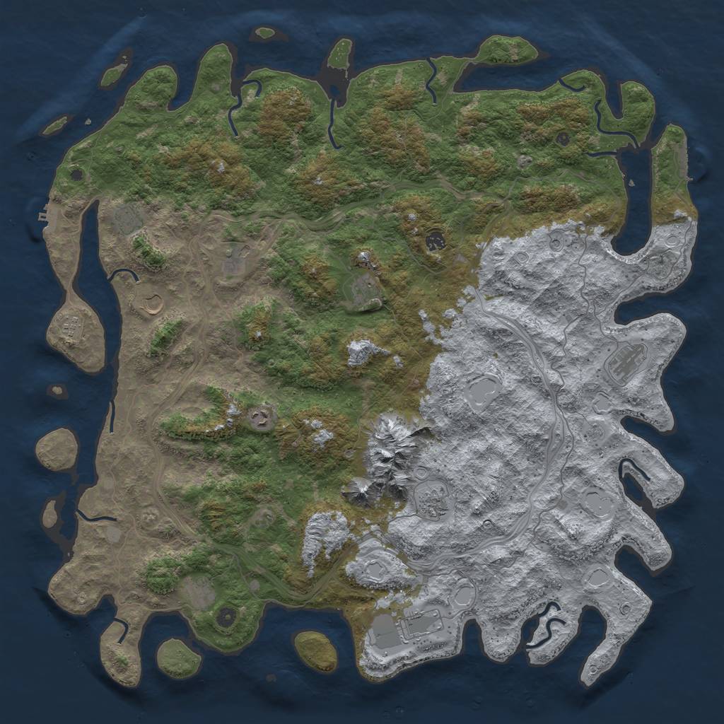 Rust Map: Procedural Map, Size: 5500, Seed: 18121975, 20 Monuments