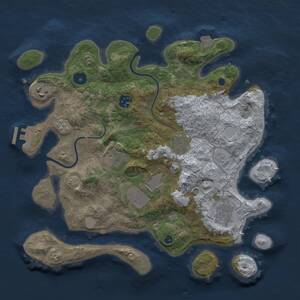 Thumbnail Rust Map: Procedural Map, Size: 3500, Seed: 1234578, 11 Monuments