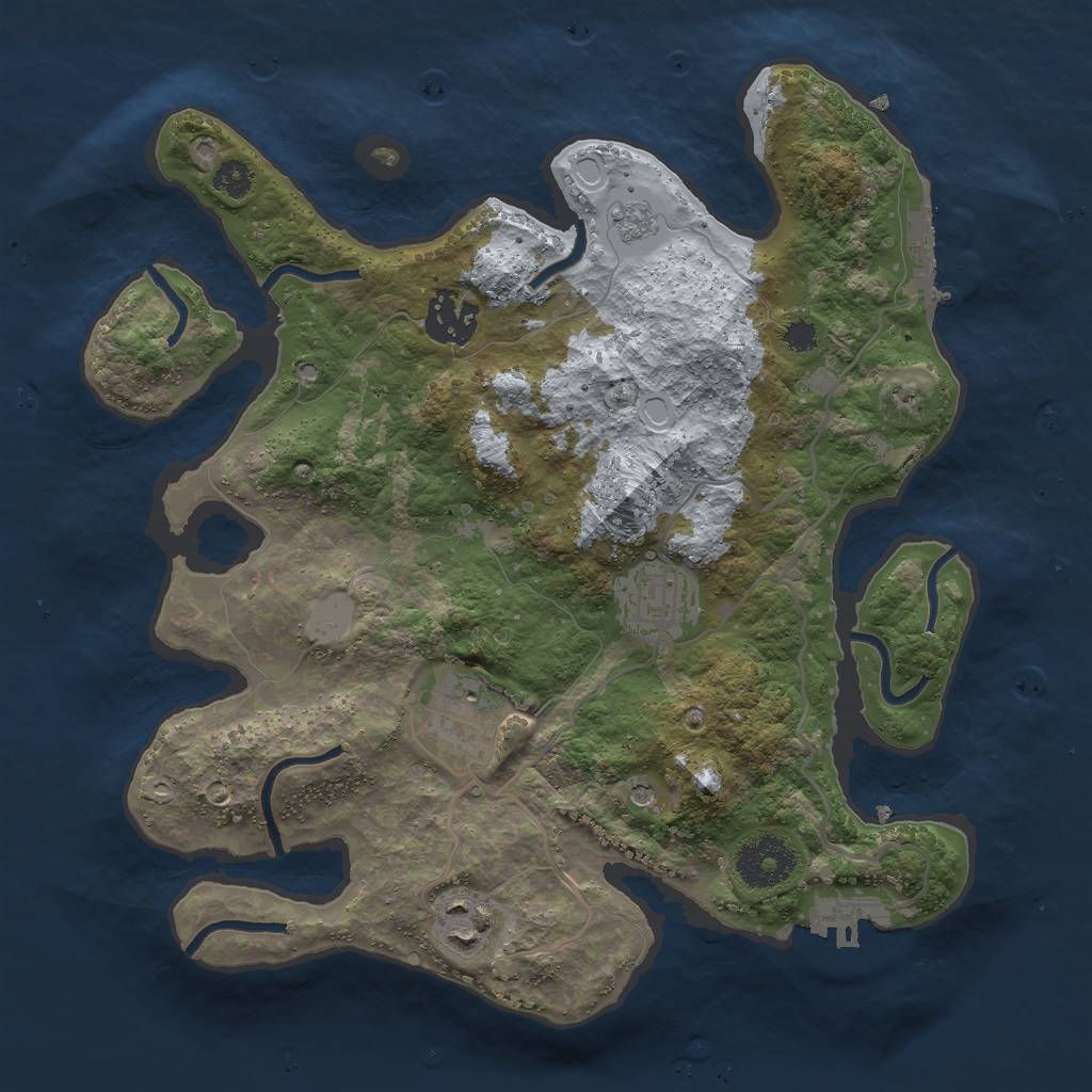 Rust Map: Procedural Map, Size: 3000, Seed: 26352, 13 Monuments