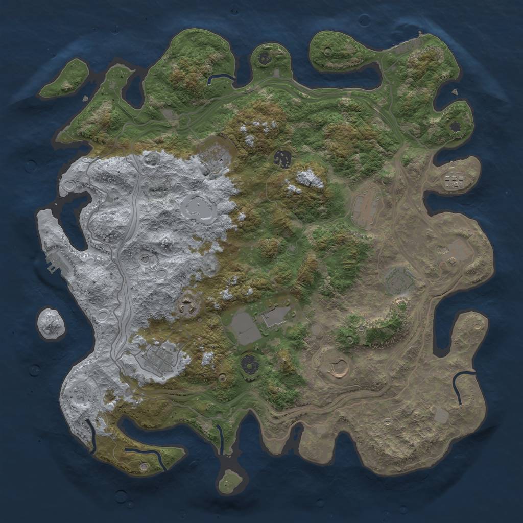 Rust Map: Procedural Map, Size: 4250, Seed: 95187, 19 Monuments