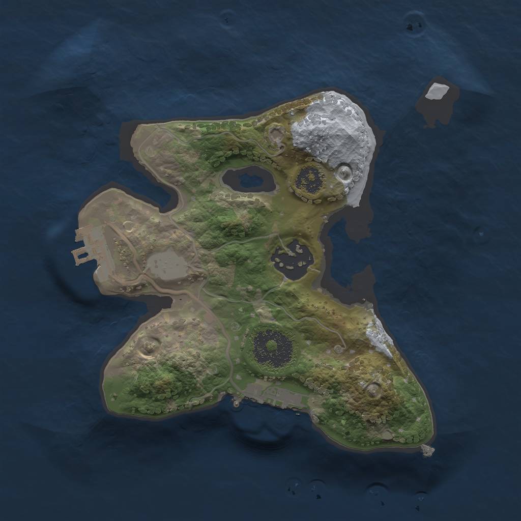 Rust Map: Procedural Map, Size: 2000, Seed: 61151072, 8 Monuments