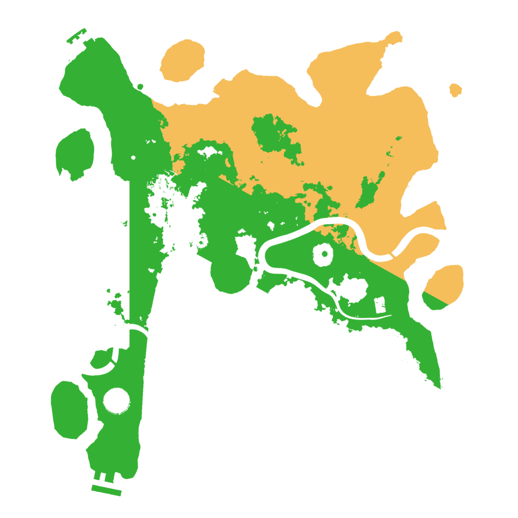 Biome Rust Map: Procedural Map, Size: 3500, Seed: 1232
