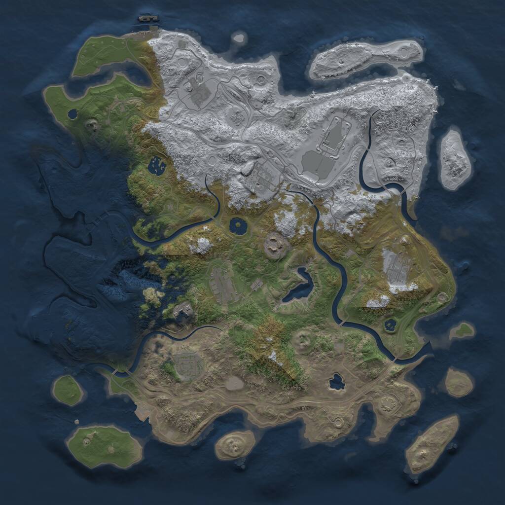 Rust Map: Procedural Map, Size: 4250, Seed: 195059, 15 Monuments