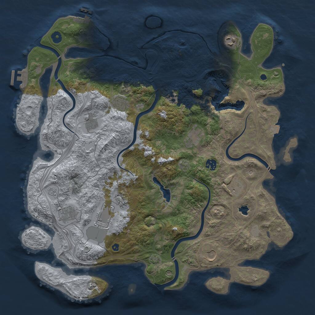 Rust Map: Procedural Map, Size: 4250, Seed: 232993, 17 Monuments
