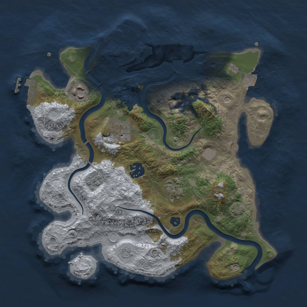 Rust Map: Procedural Map, Size: 3000, Seed: 51585212, 11 Monuments