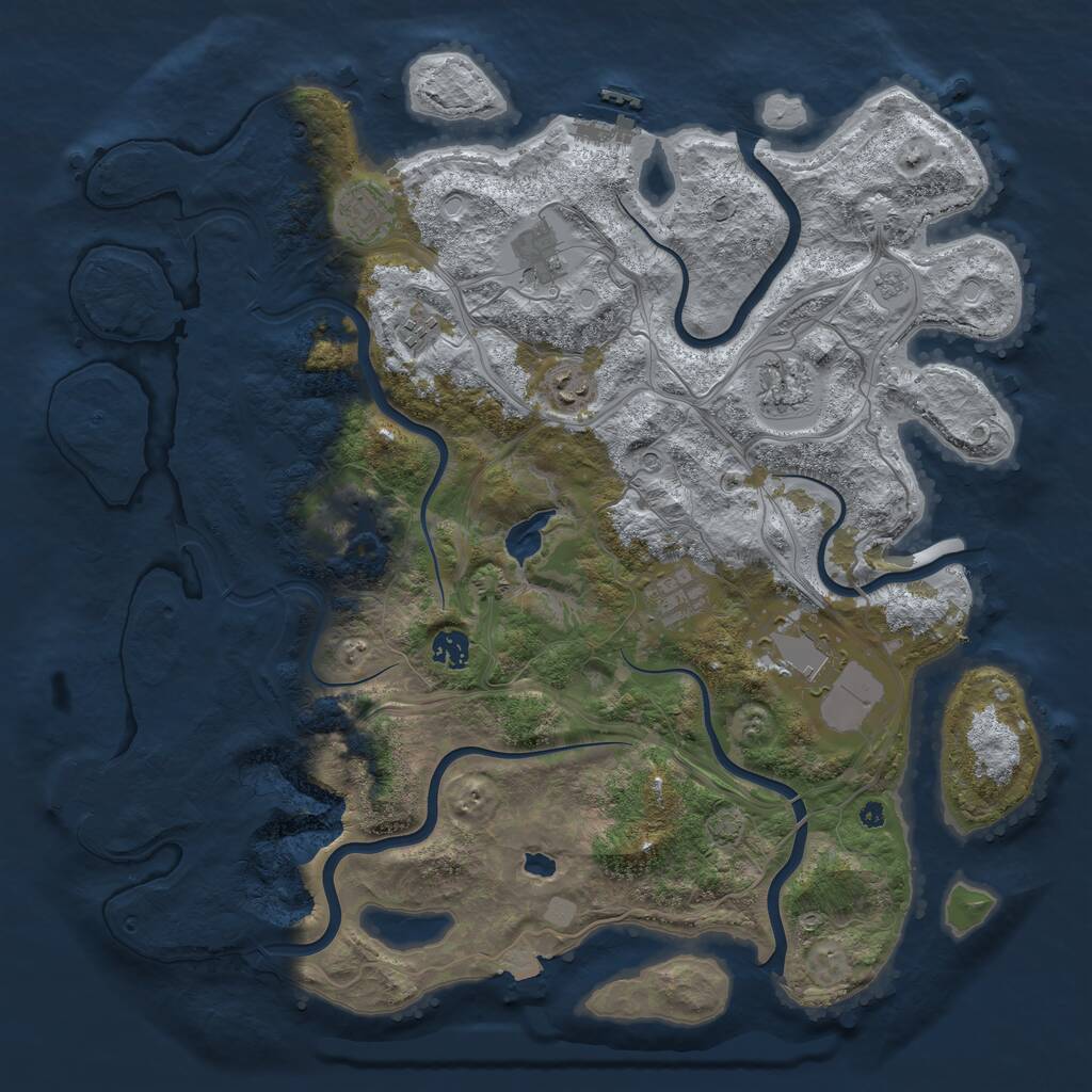 Rust Map: Procedural Map, Size: 4250, Seed: 660275, 15 Monuments