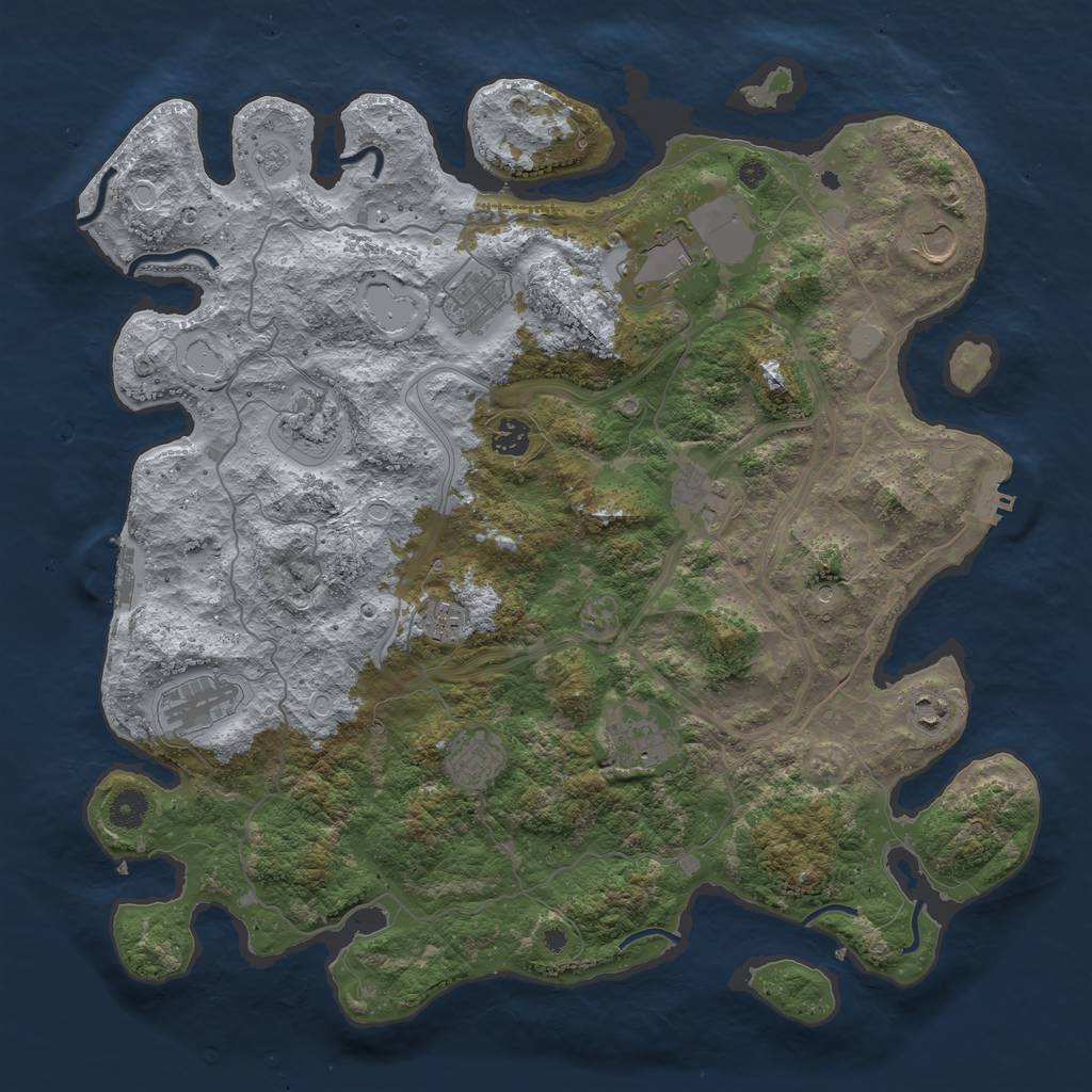 Rust Map: Procedural Map, Size: 4250, Seed: 665605254, 20 Monuments