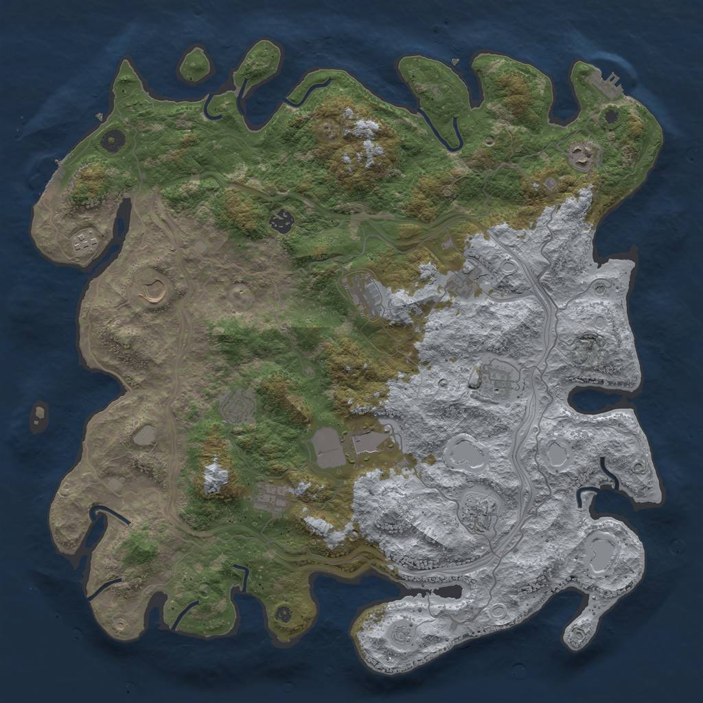 Rust Map: Procedural Map, Size: 4550, Seed: 902, 20 Monuments