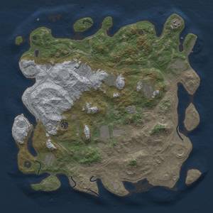 Thumbnail Rust Map: Procedural Map, Size: 4300, Seed: 235982248, 18 Monuments