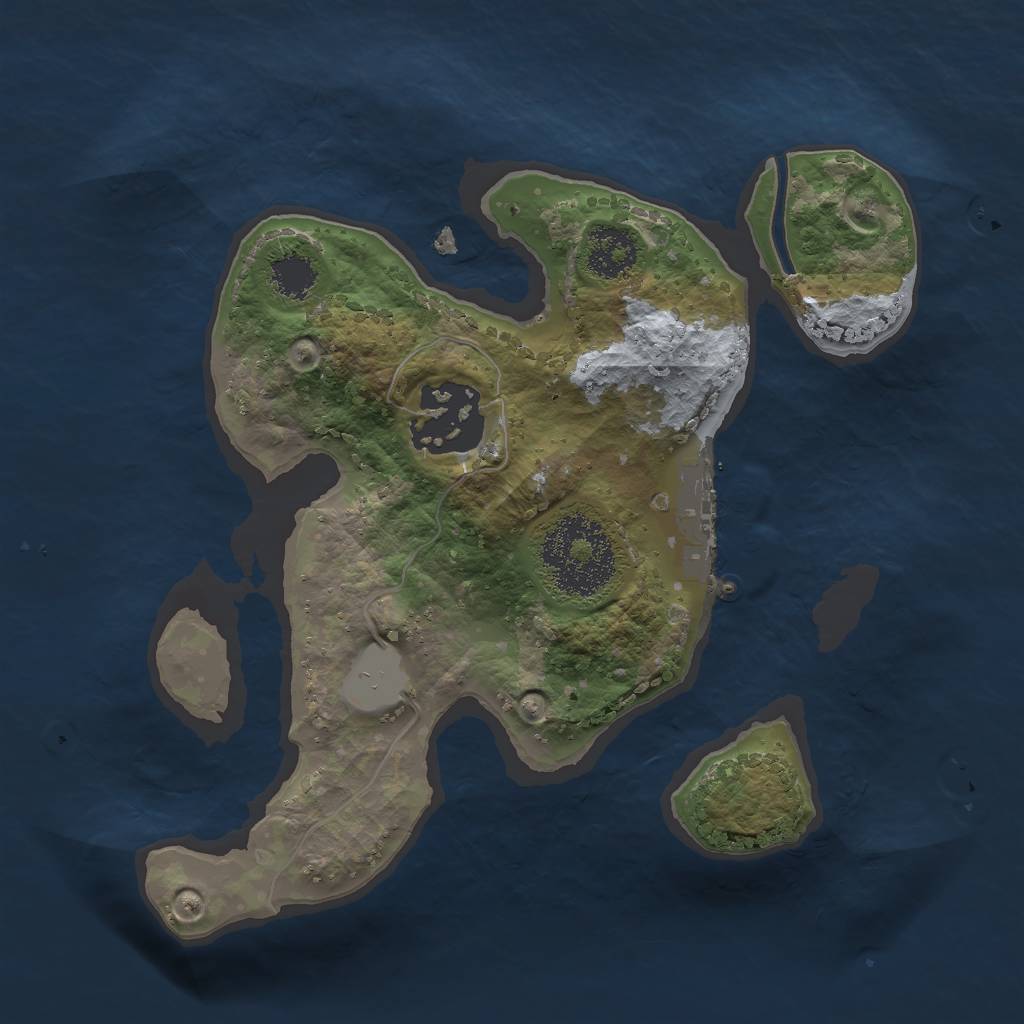 Rust Map: Procedural Map, Size: 2000, Seed: 10105, 7 Monuments