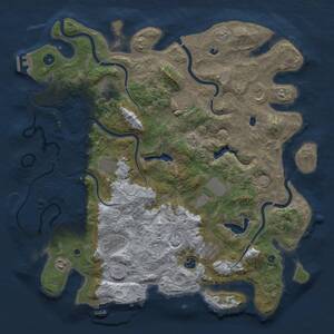 Thumbnail Rust Map: Procedural Map, Size: 4500, Seed: 521, 16 Monuments