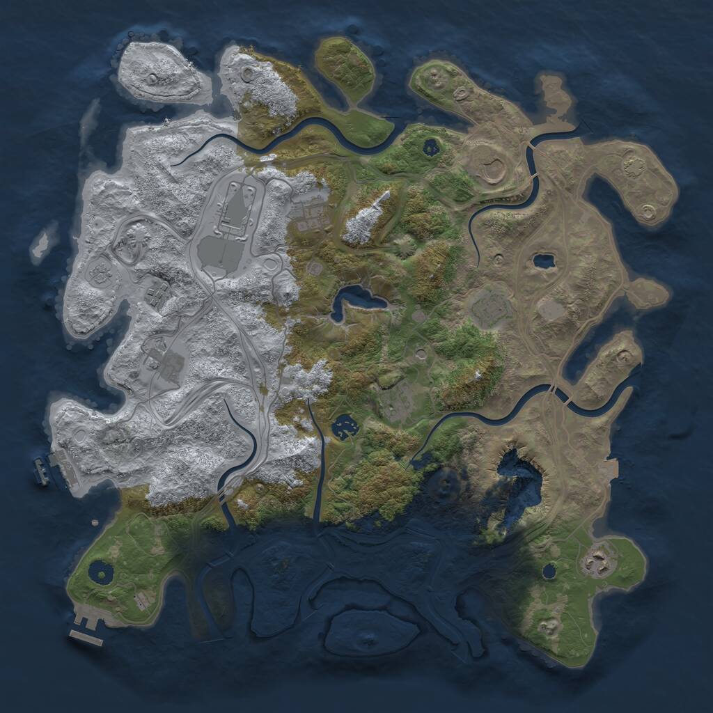 Rust Map: Procedural Map, Size: 4250, Seed: 1248217769, 15 Monuments