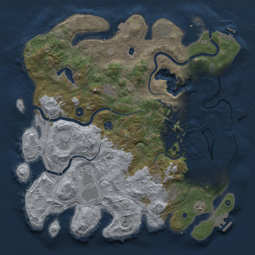 Rust Map: Procedural Map, Size: 4250, Seed: 2108182968, 15 Monuments