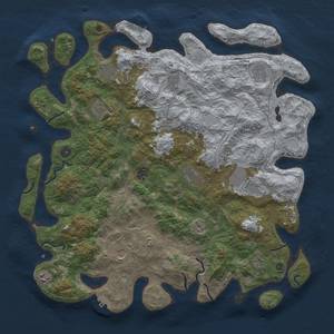 Thumbnail Rust Map: Procedural Map, Size: 4600, Seed: 333, 20 Monuments