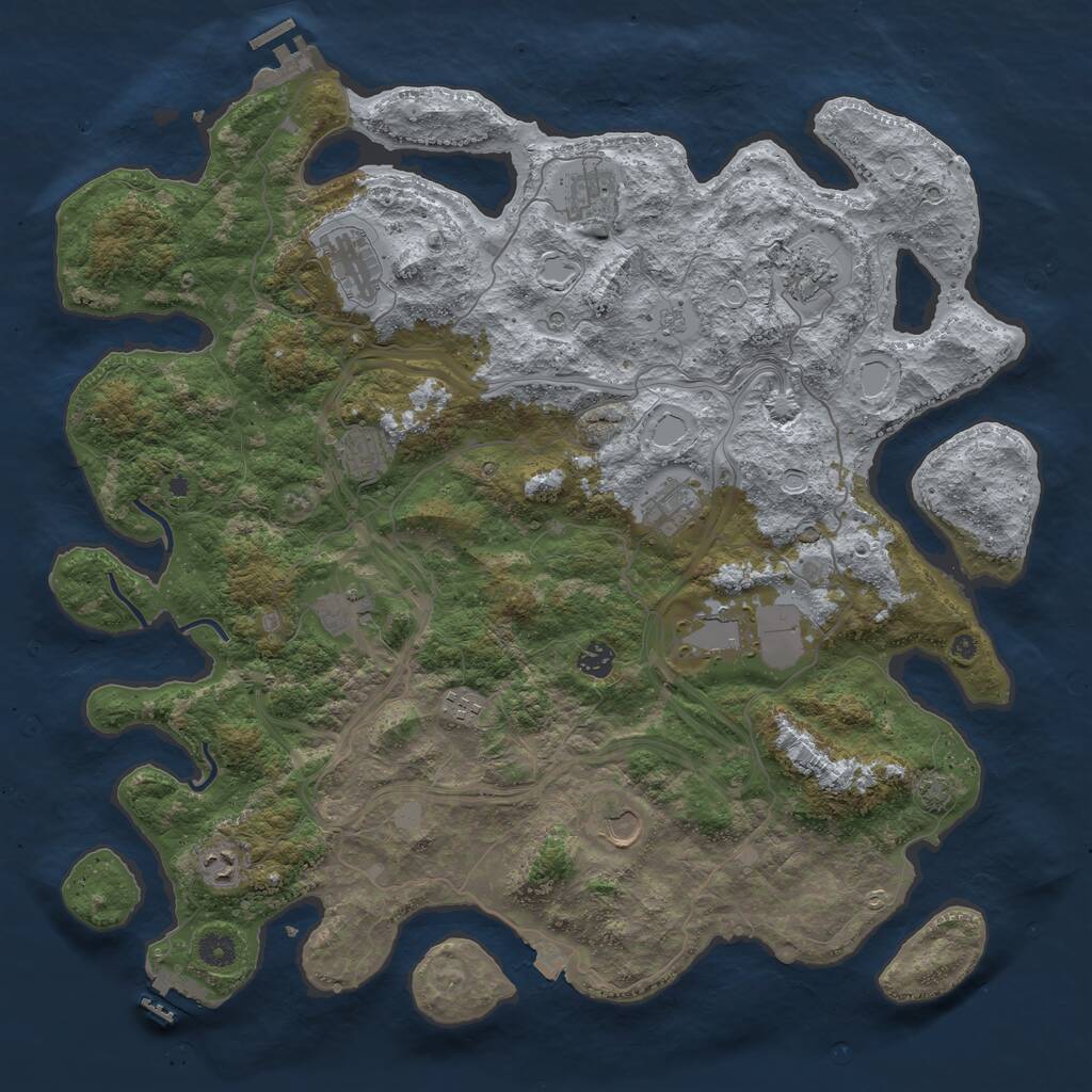 Rust Map: Procedural Map, Size: 4500, Seed: 23900, 17 Monuments