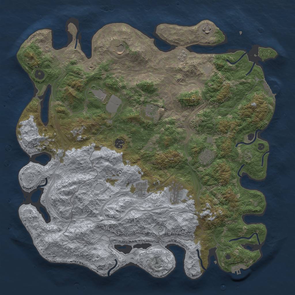 Rust Map: Procedural Map, Size: 4512, Seed: 990626, 18 Monuments