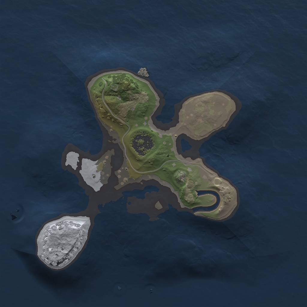 Rust Map: Procedural Map, Size: 1500, Seed: 276654, 4 Monuments