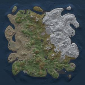 Thumbnail Rust Map: Procedural Map, Size: 4000, Seed: 617354737, 19 Monuments