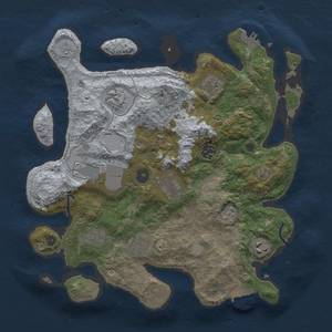 Thumbnail Rust Map: Procedural Map, Size: 3500, Seed: 852555038, 18 Monuments