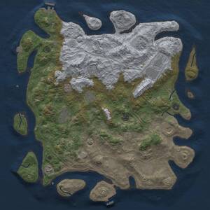 Thumbnail Rust Map: Procedural Map, Size: 4500, Seed: 1787200253, 17 Monuments