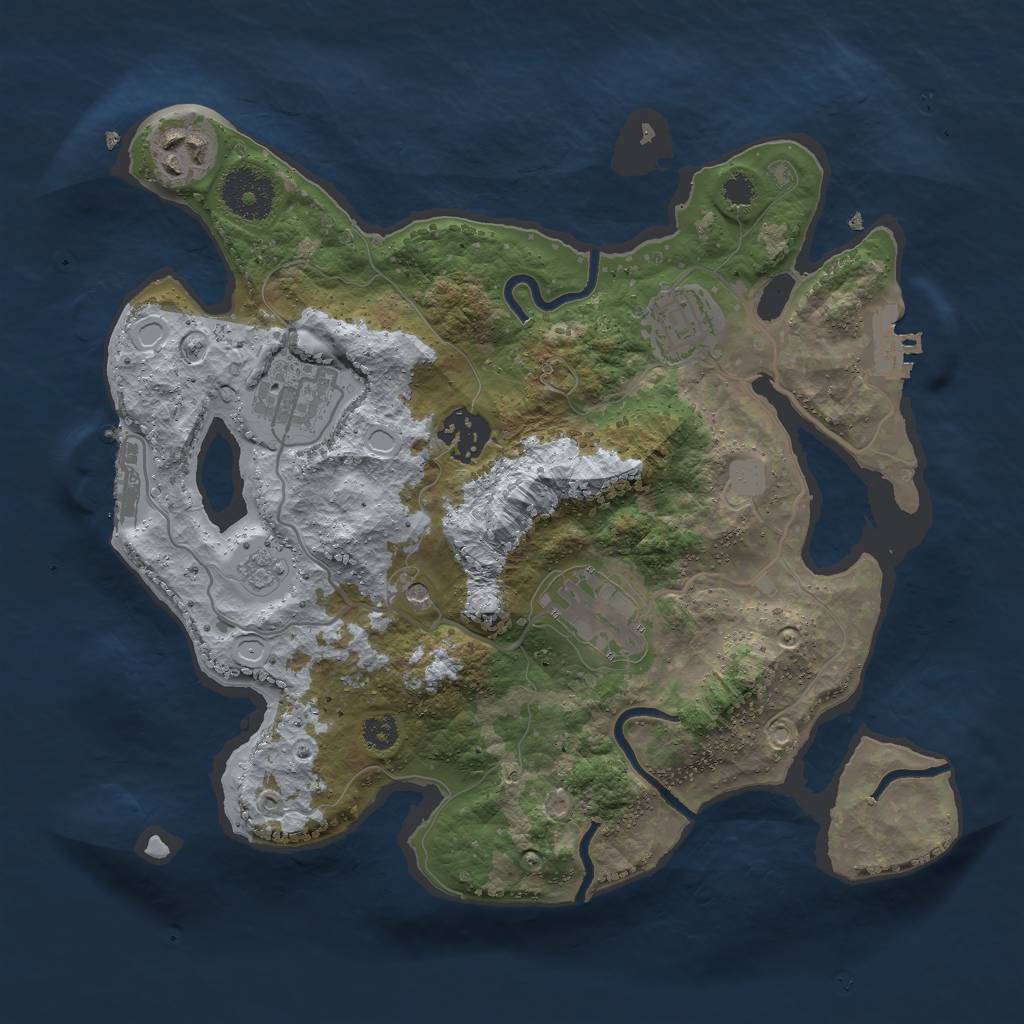 Rust Map: Procedural Map, Size: 3000, Seed: 13446, 14 Monuments